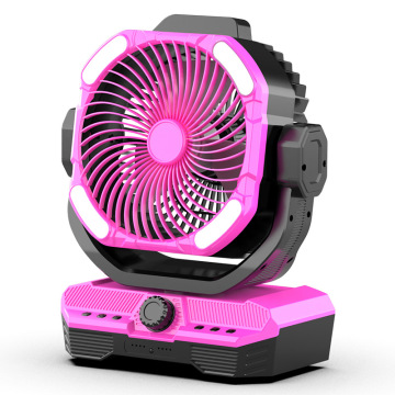 Big Battery Rechargeable Portable Shake Head Fan for Camping and Outdoors