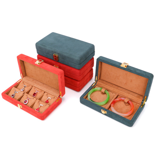 Luxury Custom Orange Microfiber Leather Jewelry Storage box