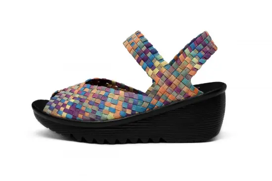 Symphony Blue Soft Breathable Woven Sandals