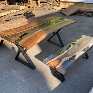 Nouveau meuble en bois d'arrivée: banc de patio en bois en noyer en bois vivant pour extérieur