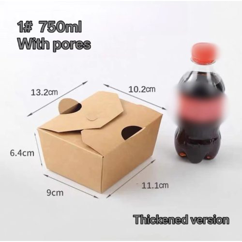 750ml Kraft Paper Box With Pores Foldable Design