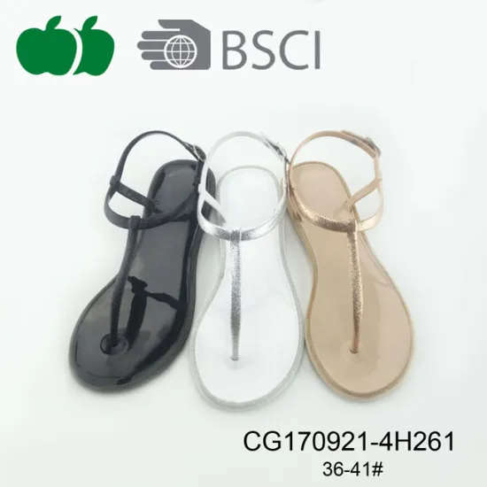 Beautiful Ladies Pvc Jelly Flat Summer Sandals