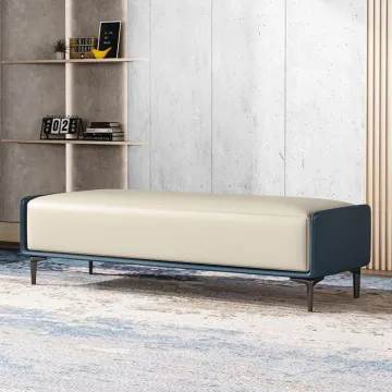 Modern Pu Leather Footrest Stool Ottoman Bench for Bedroom Furniture