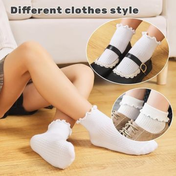 Cute Ruffle Anti-Skid Toddler Socks