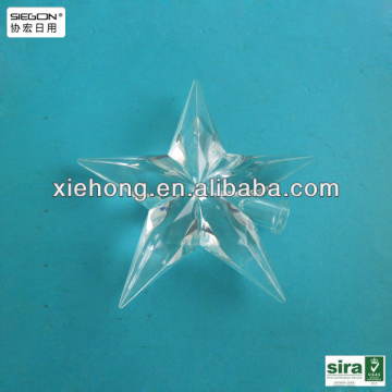 Acrylic transparent star hanging decoration for christmas decoration