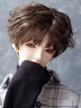 Peluca BJD de pelo corto para muñeca SD / MSD