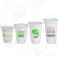 Custom logo disposable plastic cups with lid