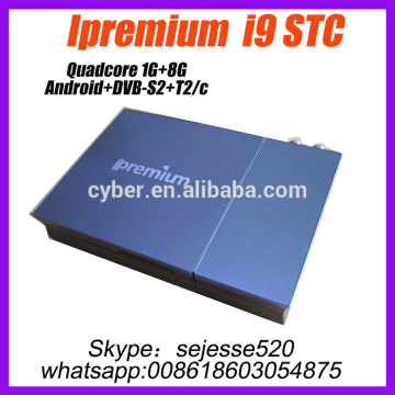 Full Closed Android 4.4 OS Quad Core DVB-S2+T2/C Combo receiver IPREMIUM I9STC Set TOP Box