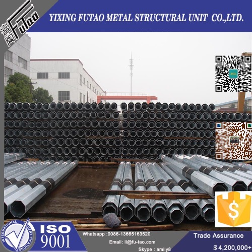 Yixing FUTAO Galvanized Tubular Poles para polo eléctrico