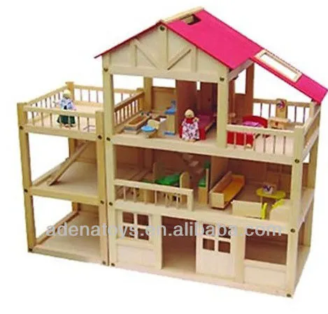 wooden mini furniture&wooden doll house for children