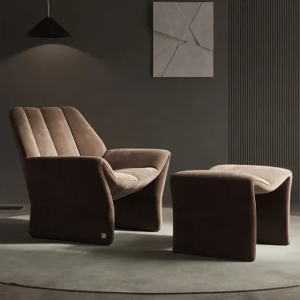 Nordic M-Shaped Leather Sofa - Casual Luxury Living Room Furniture