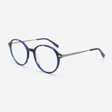 Square Acetate And Metal Combined Unisex Optical Frames 23A3171