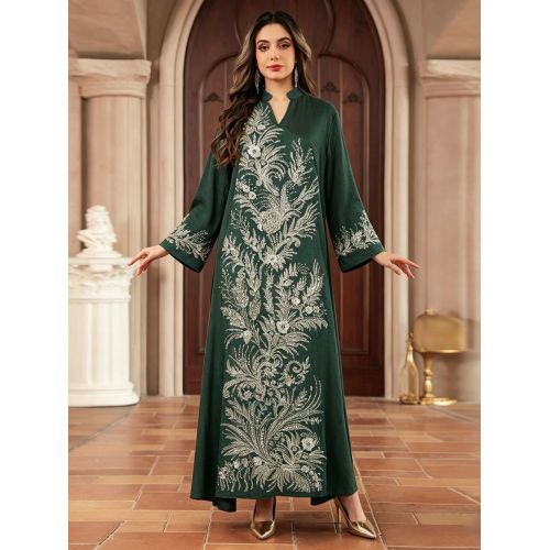 لباس ابیا با منجوق گلدار و لوکس