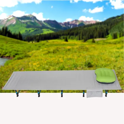 Folding Camp Bed for Wide Sleeping on Hiking and Outdoor Camping
