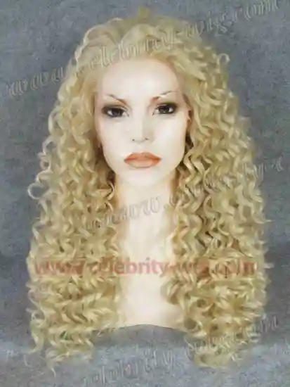 Blonde Bounce Curl Rihanna Synthetic Lace Front Wig