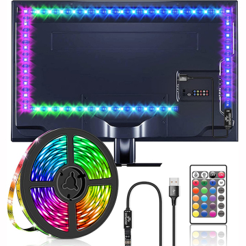 USB-Powered Flexible LED Strip Lights for TV: Enhance Your Viewing Experience with a Remote-Controlled Backlight
