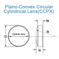 Plano convexe cirkelvormige cilindrische lens