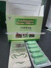 albendazol 2500mg tablet/bolus for animal use only