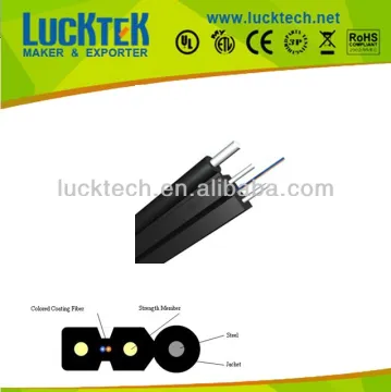 2 cores FTTH optical fiber drop cable with messenger