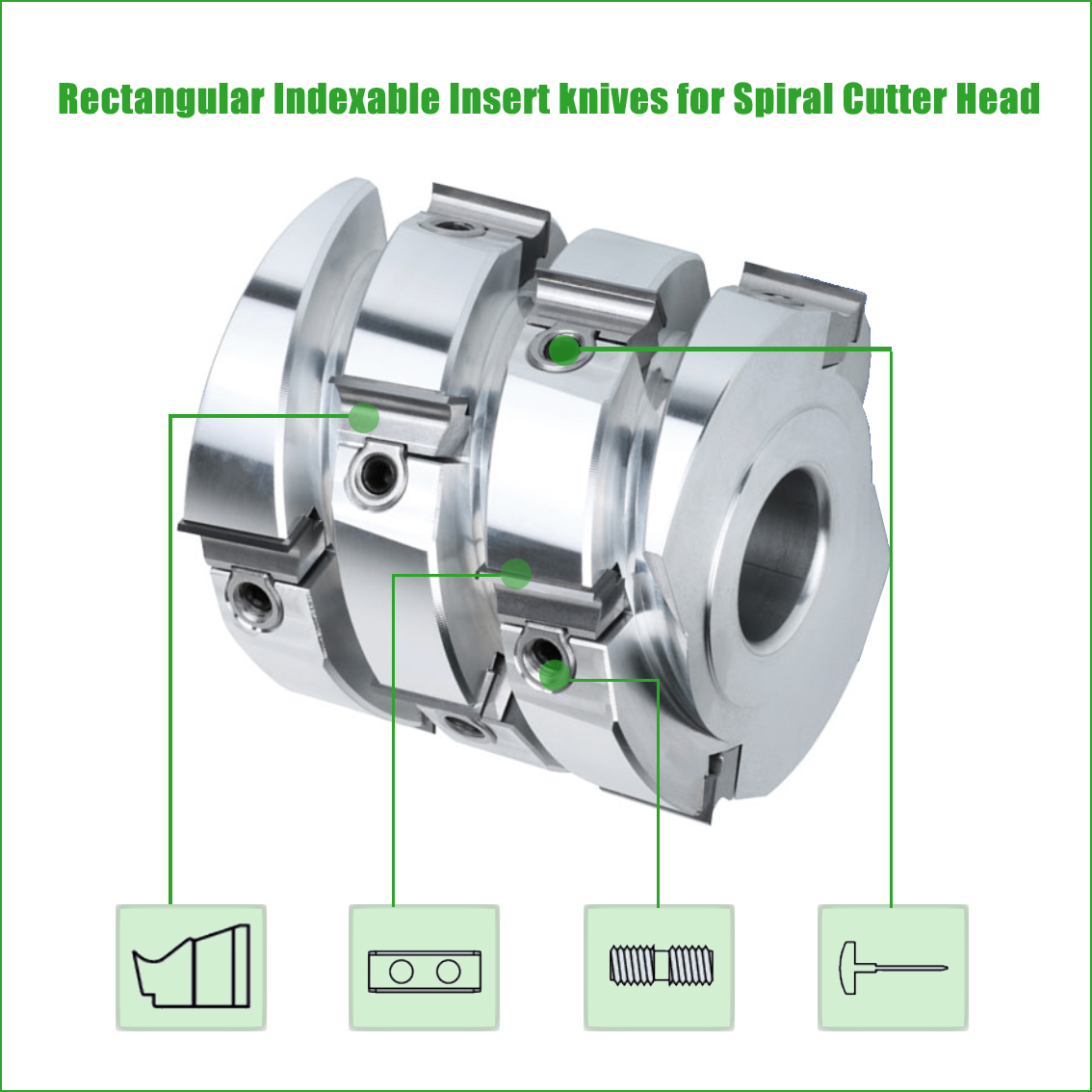 Heavy duty cutter head HW disposable inserts tools