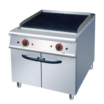 Commercial Kitchen Equipment Electric Lava Rock Grill with Cabinet