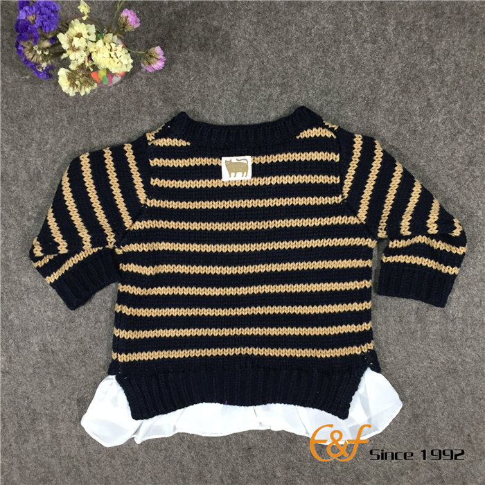 sweater with chffion hem