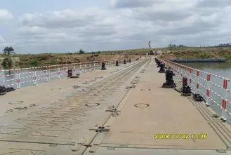 River Trestle Floating Pontoon Bridge Temporary For Enterta