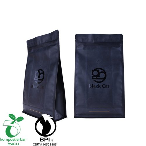 Stand up Zipper Coffee Plastic Packaging Bag with Flat Bottom