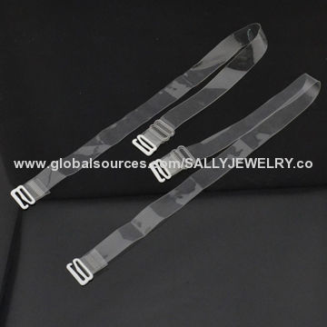 Fashionable transparent TPU bra straps, made of TPU/metal, OEM orders are welcome