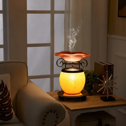 Colorful Glass Switch Aroma Candle Desk Warmer Lamp