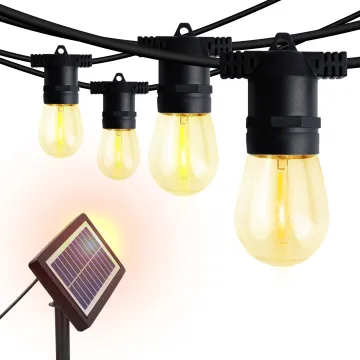 29FT 10 Bulbs USB Rechargeable Garden String Lights - Solar Decorative LED Outdoor String Lights