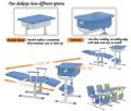 Tavolino e sedia per bambini di mobili scolastici