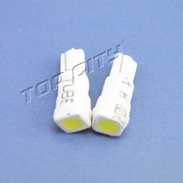 T5 1SMD 5050 LED Car White Wedge Dashboard Instrument Panel Light Bulb Lamp