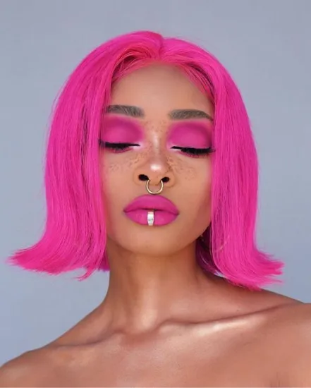 Rebecca  Hair Brazilian Straight Human Hair Wigs Short Bob Wigs For Women Can Show Your Own Hairline Super Natural