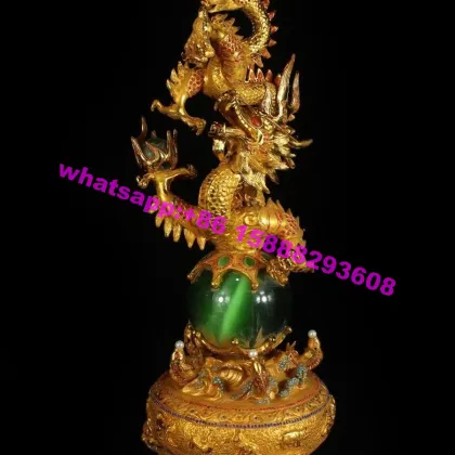 Chinese Ornament Collection: Golden Eagle, Sapphire, Emerald, Diamond, Amber Decorations for Gifts