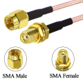 Gold-Plated SMA Female Bulkhead Crimp Connector
