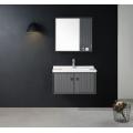 White and grey color aluminum cabinet for bathroom