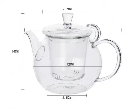 800ml Mouthblown Pretty Pyrex Teapot for Sale