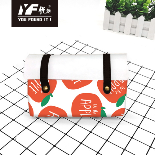 Пользовательский фруктовый семейный стиль PU Кожаная сумочка косметическая сумка карандаш и сумка многофункциональная сумка