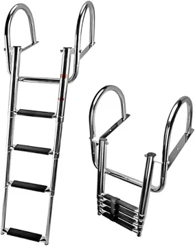 Stainless Steel Folding Telescoping Pontoon Boat Ladder