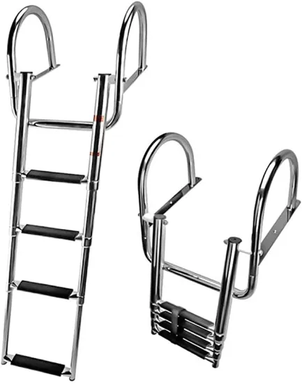 Stainless Steel Folding Telescoping Pontoon Boat Ladder