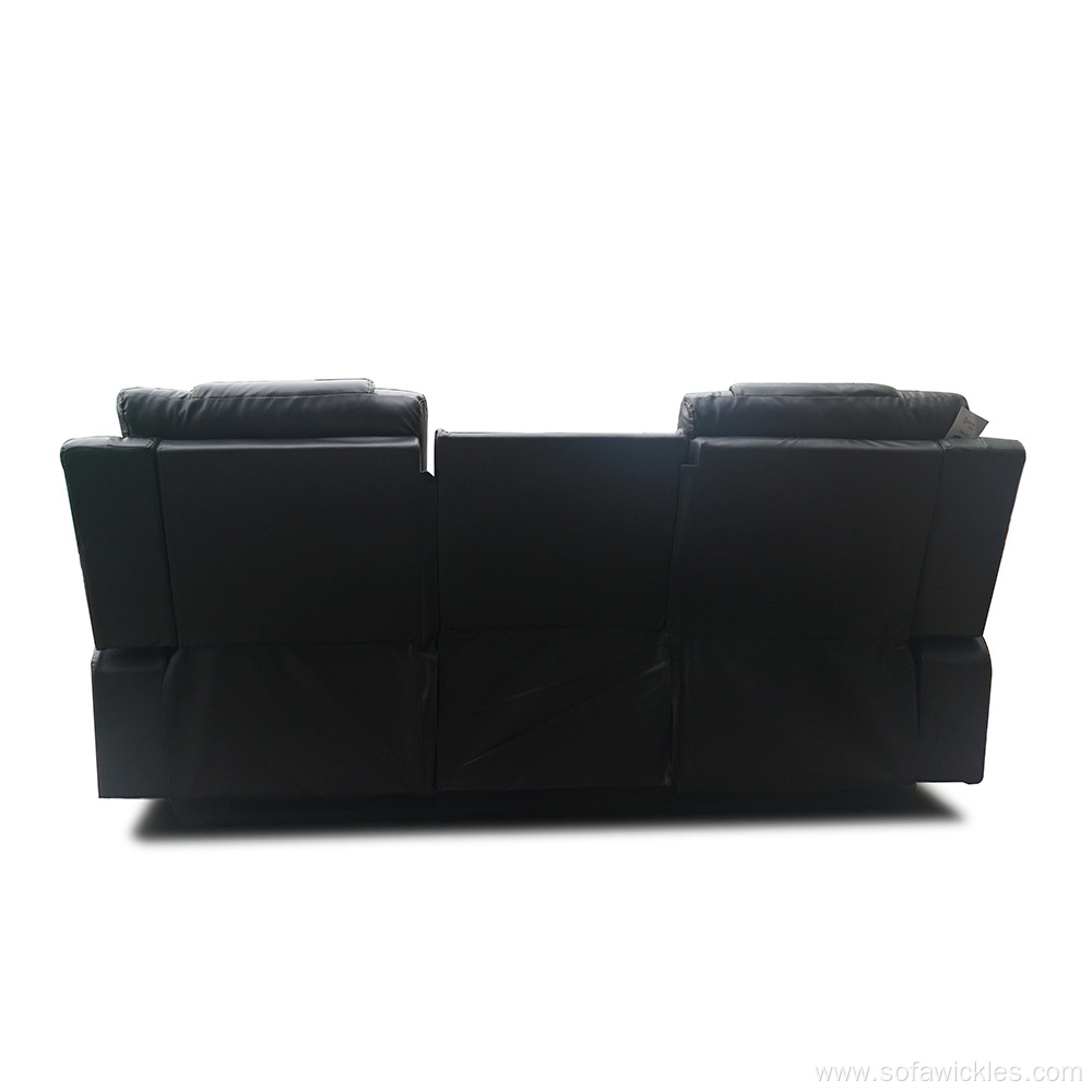 Home Theater Leather Loveseat Reclining Sofa