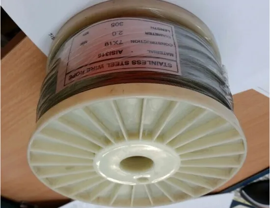 1X19 stainless steel wire rope 3/16in 316