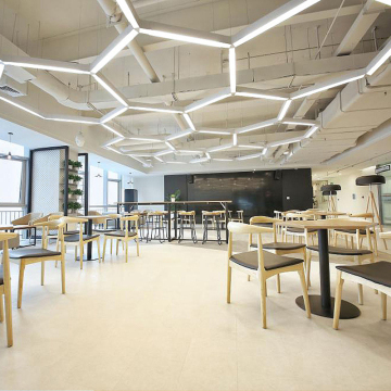 Fábrica de la oficina LED al por mayor Detalling Lights - Iluminación de techo suspendida de hexágono para barberos