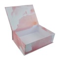 Caja de papel cosmética de estampado caliente rosa personalizado