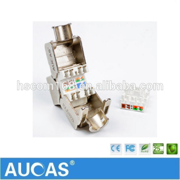 AUCAS CAT5E FTP Zinc Alloy network module / shielded keystone jack module