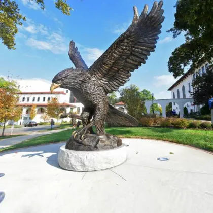 American popular metal hawk art sculpture bronze flying eagle statues