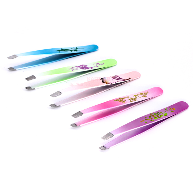 Colored Pattern Eyebrow Tweezers