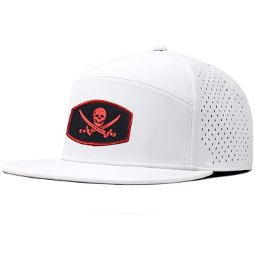 Custom Logo High Quality Performance Trucker Hats: Breathable, Adjustable 7 Panel Laser Holes for Men