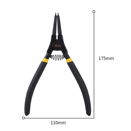 Deli DL20022 Hand tools snap ring external straight Circlip Pliers 7" Deli tools